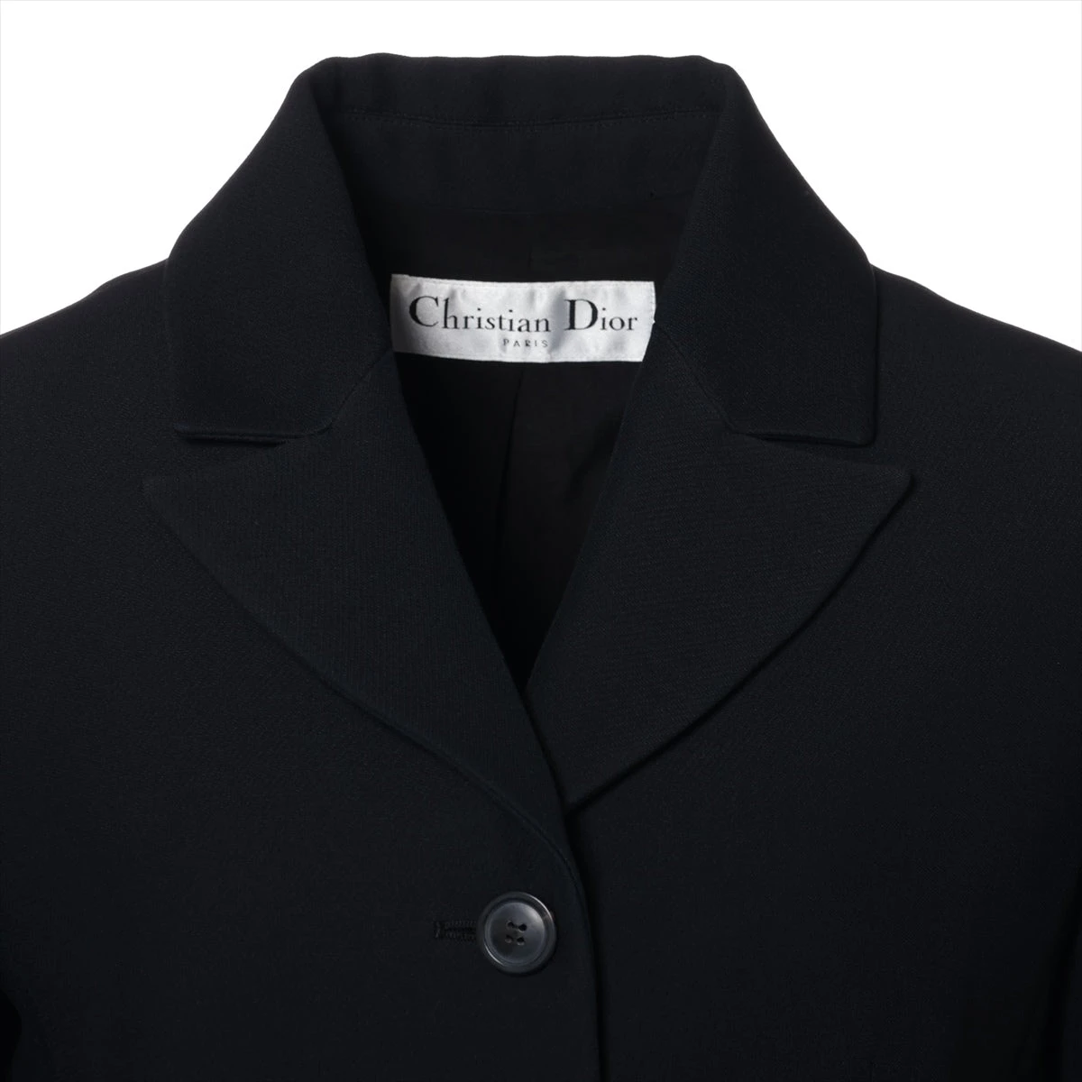 Christian Dior 中綿ニットジャケット M ウール 紺色 Christian Dior 中綿ニットジャケット M ウール 紺色