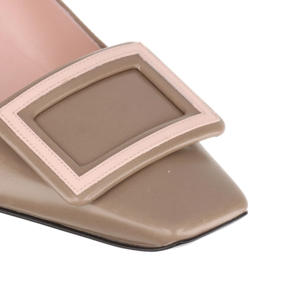 ロジェ ヴィヴィエ ベル ヴィヴィエ レザー×パテント パンプス 37