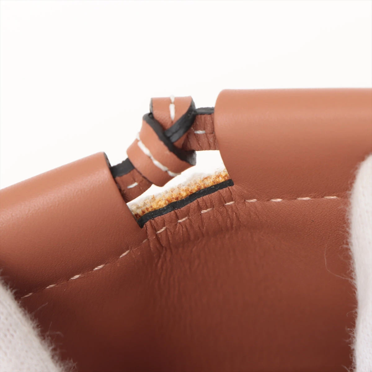 ロエベ リピートアナグラム キャンバス×レザー トートバッグ ブラウン