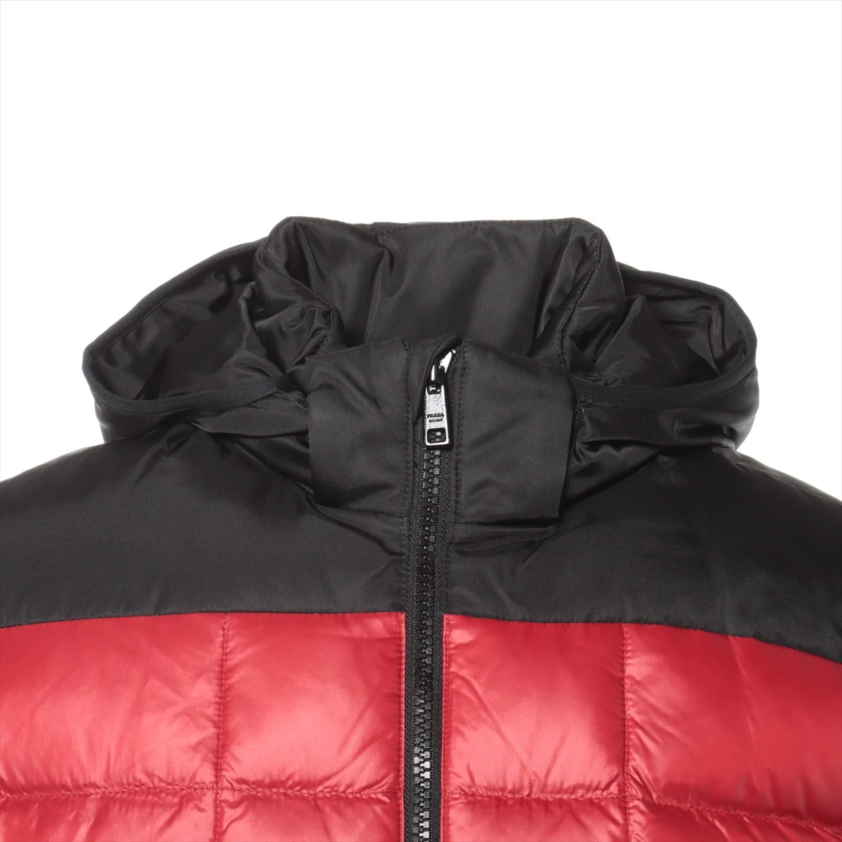TaylorMade ダウンジャケット ブラック/レッド プラダ 21AW ナイロン ダウンジャケット XS メンズ レッド