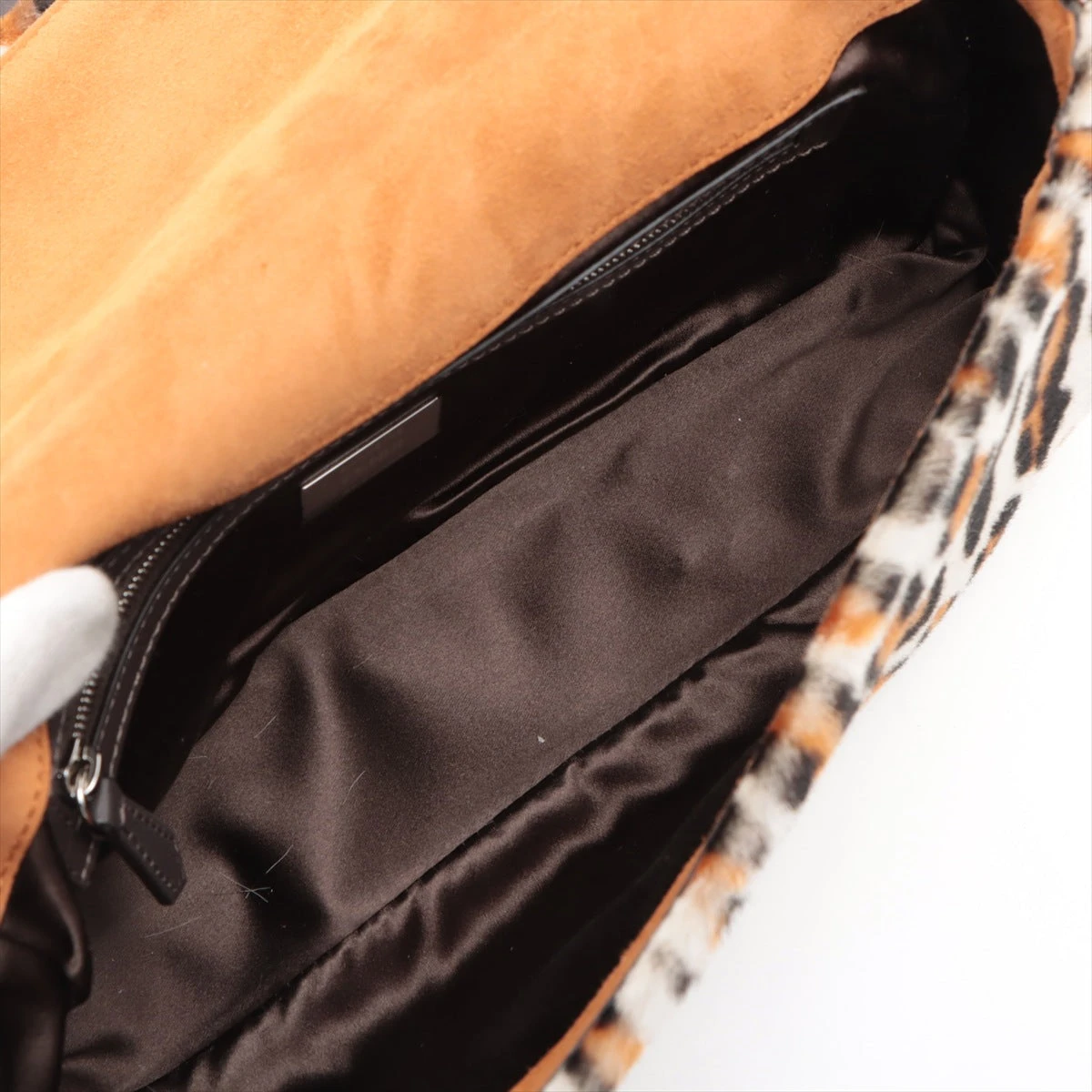 フェンディ マンマバケット レザー×ハラコ 2WAYショルダーバッグ