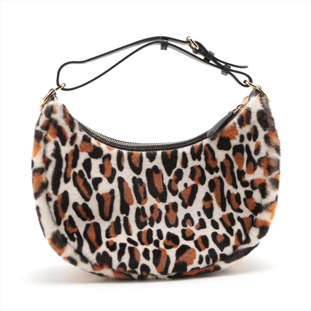 フェンディ フェンディグラフィー スモール レザー×ハラコ ワン