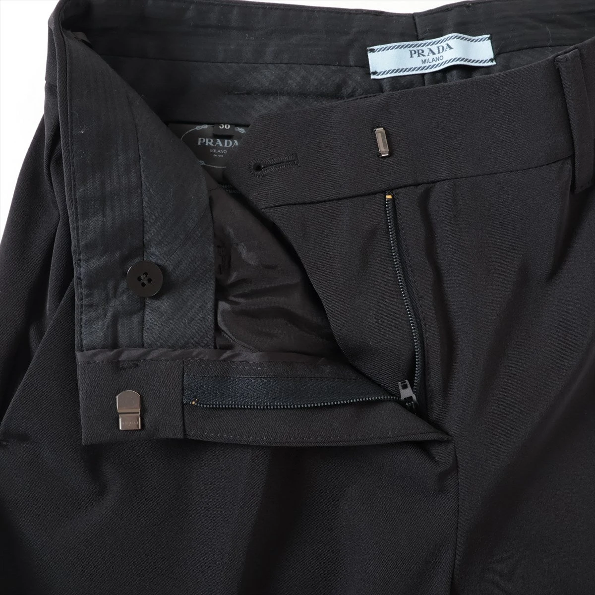プラダ 24年 ポリエステル パンツ 36 ブラック P2469 AP097166｜中古 