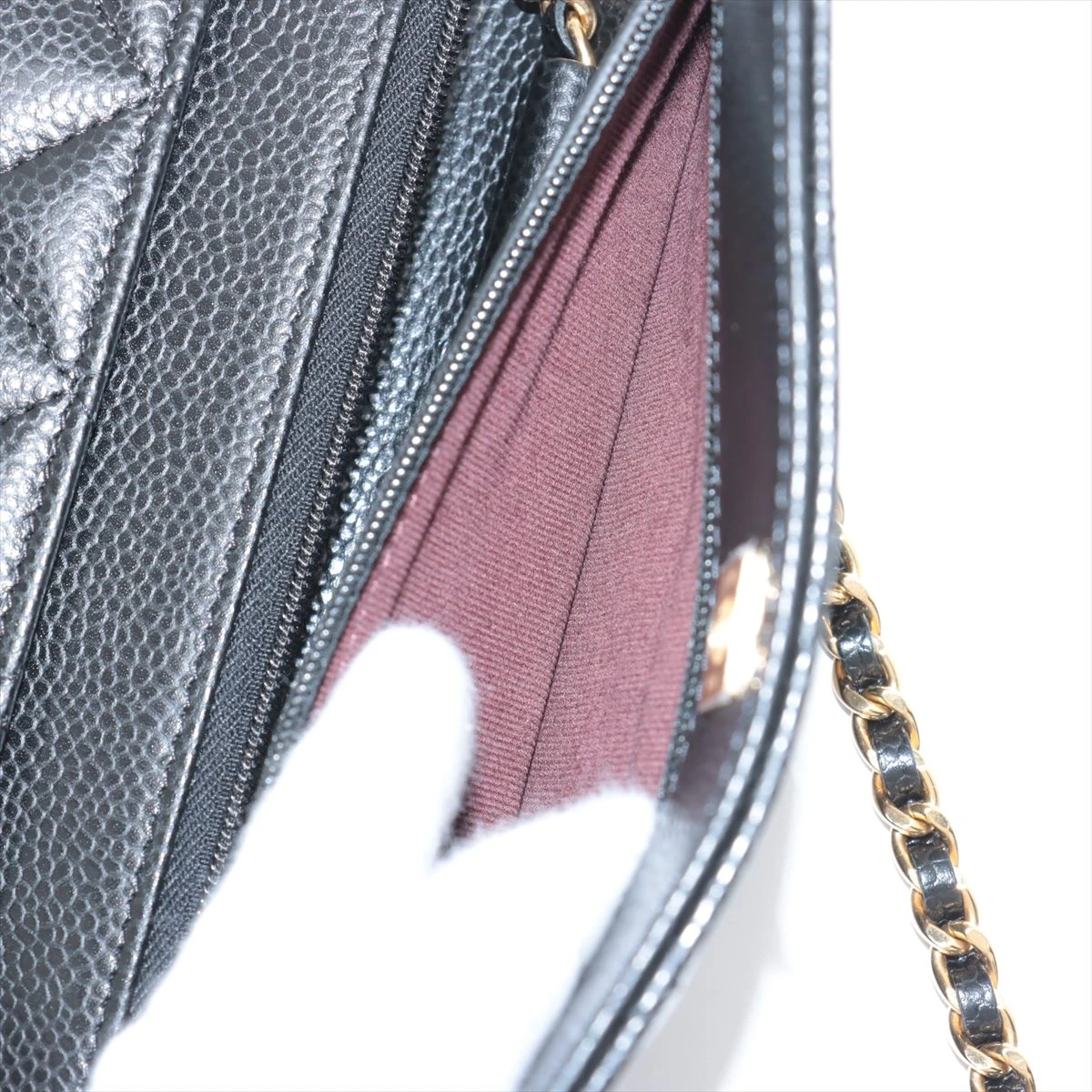 CHANEL チェーンウォレット ゴールド金具キャビアスキン 楽天市場】シャネル チェーンウォレット ゴールド金具 ココ
