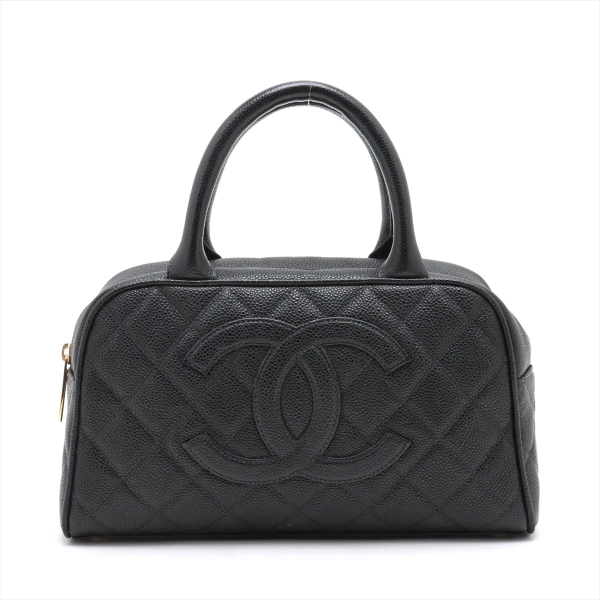 シャネル チョコバー キャビアスキン ハンドバッグ TO.798