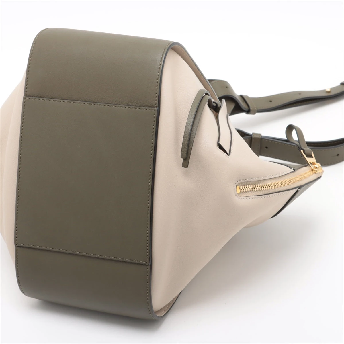 ロエベ ハンモック スモール レザー 2WAYハンドバッグ カーキ