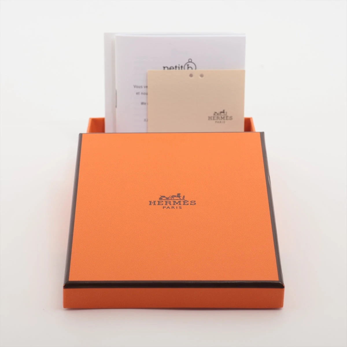 エルメス プティアッシュ レザー カードケース レッド×ピンク