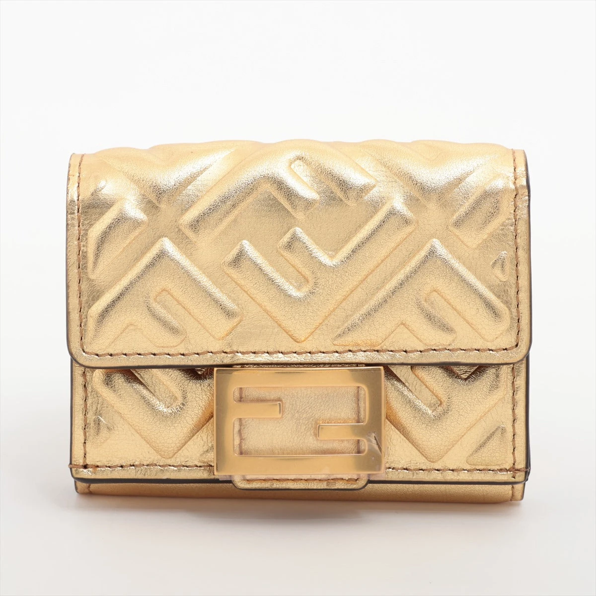 【美品】ZUCCA コンパクトウォレット ゴールド 677e5c0c1ee1c.webp