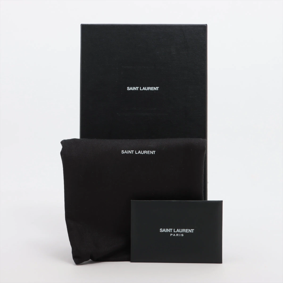 YSL イブサンローラン　折財布　ブラック　ロゴ　レザー　ラウンドジップ0115 YSL イブサンローラン折財布ブラックロゴレザーラウンドジップ0115