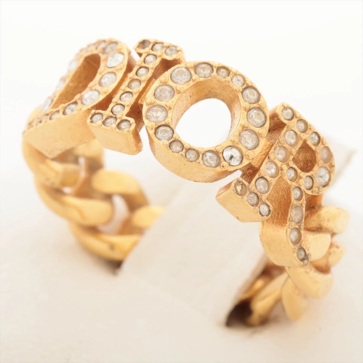 Dior GP ラインストーン ディオレボリューション ロゴ リング ディオール Dio(r)evolution ディオレボリューション リング GP