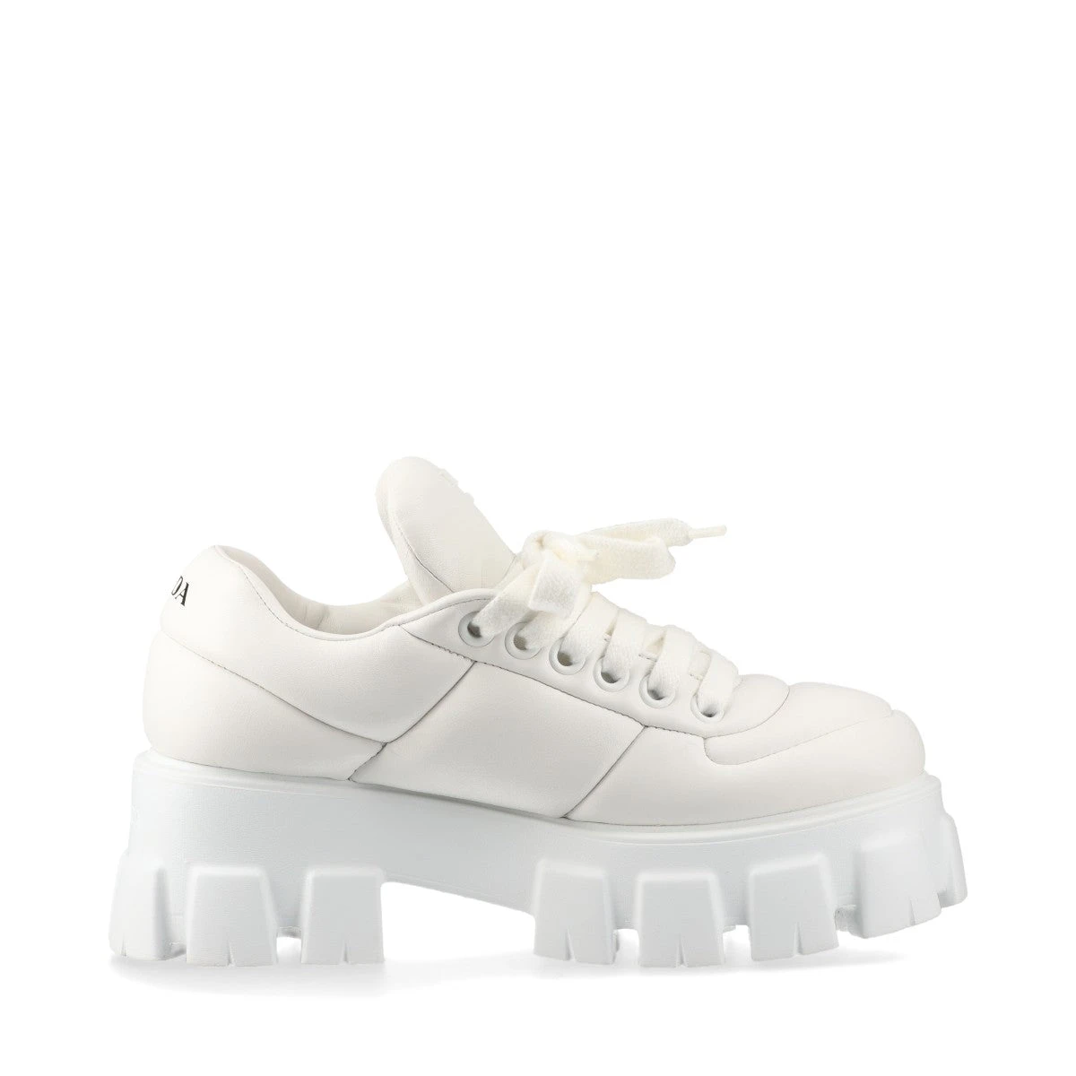 プラダ モノリス レザー スニーカー EU37 レディース ホワイト 1E119N