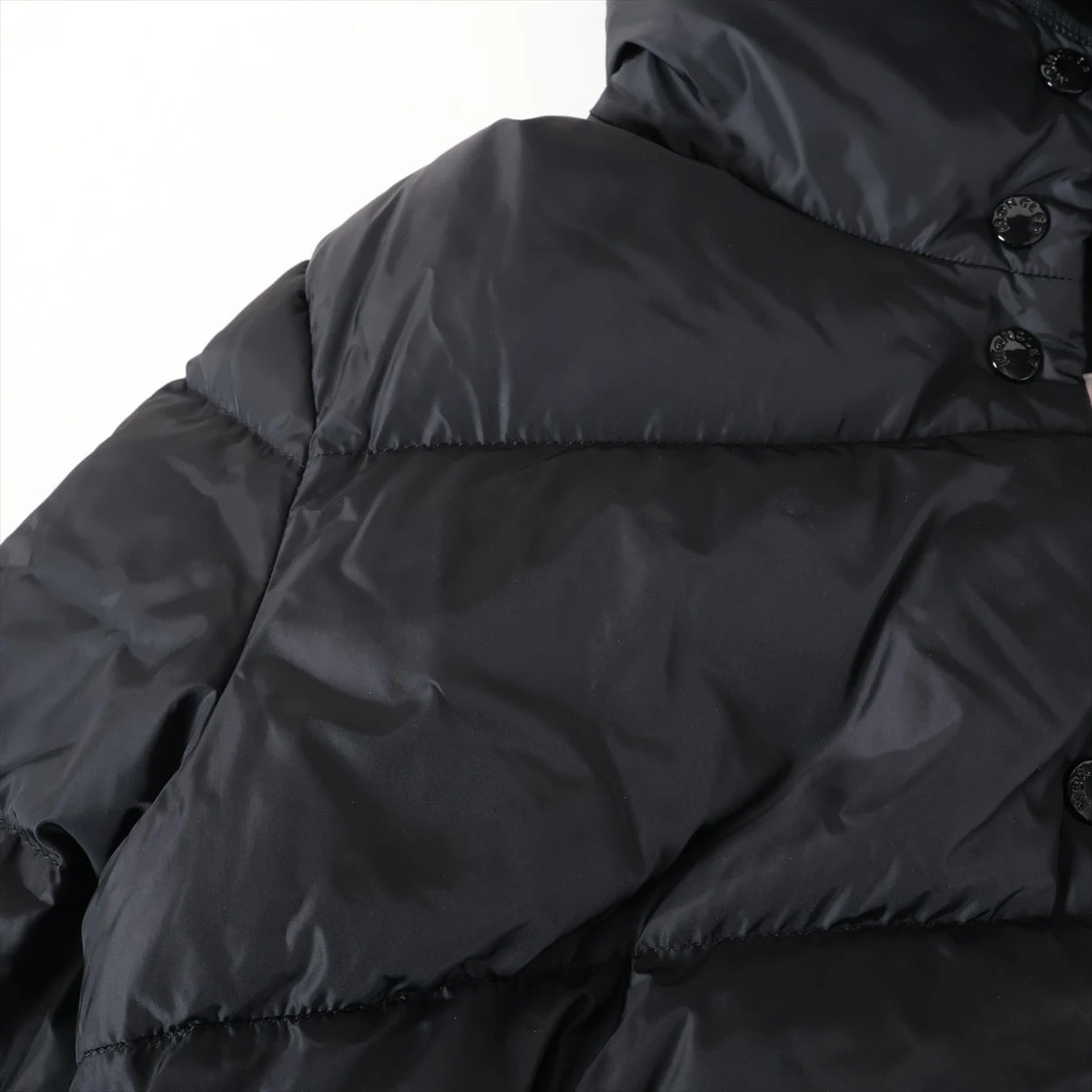 12026【タグ付き・QR鑑定済み】モンクレール　LENAR ダウンジャケット黒 モンクレール LENAR 20年 ナイロン ダウンジャケット 5 レディース