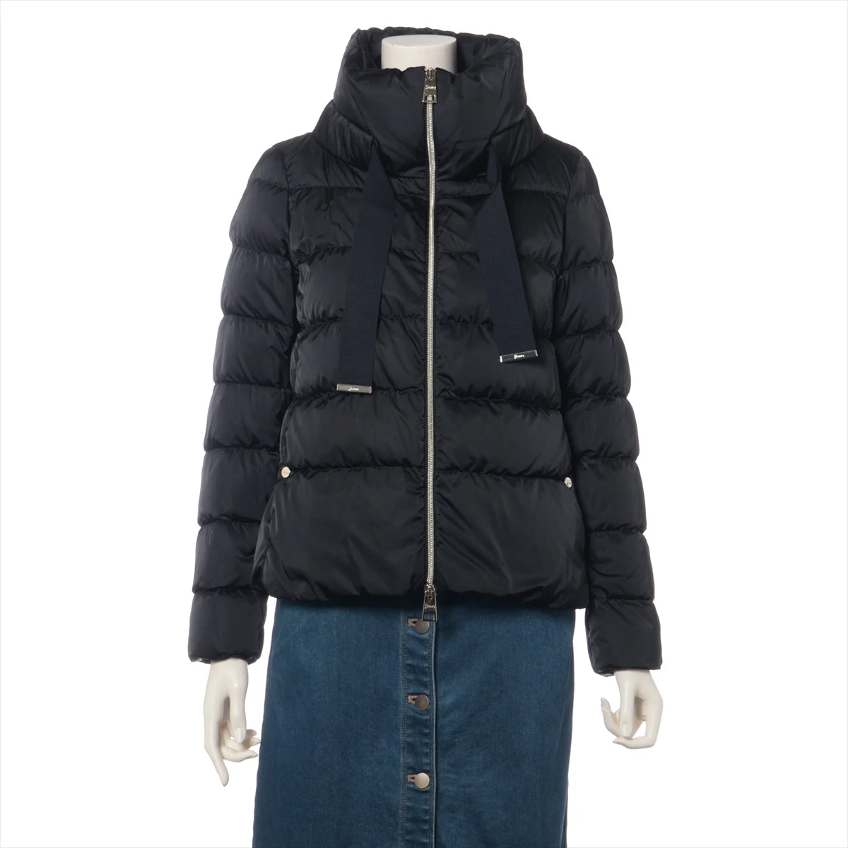 美品✨ ヘルノ ポリエステル ナイロン ダウンジャケット ロゴ HERNO（ヘルノ） ダウン ダウンジャケット ボンバージャケット メンズ