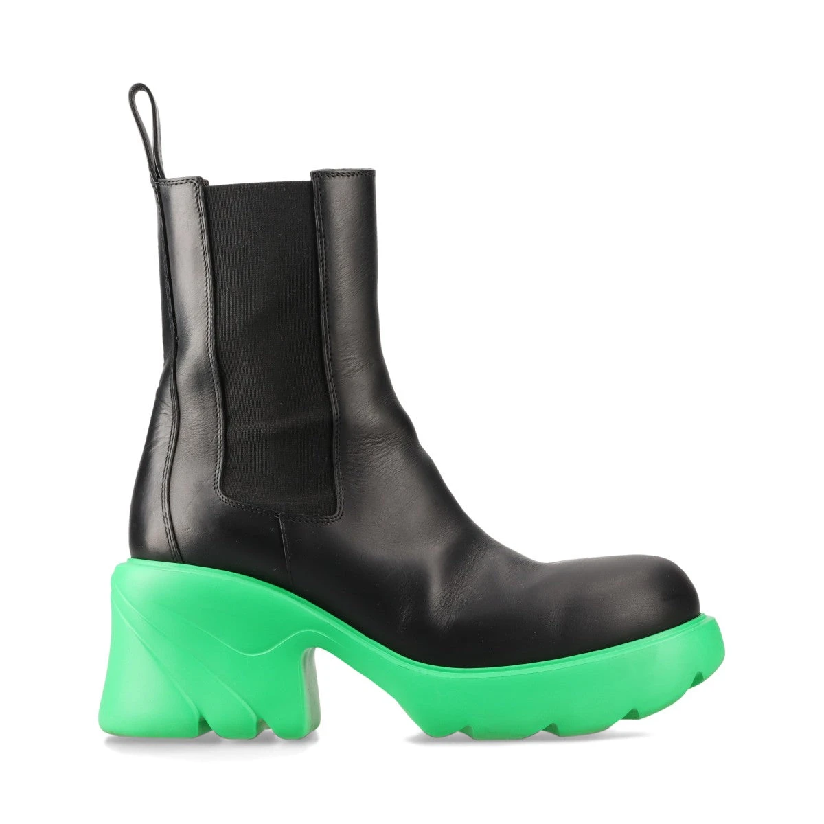 ボッテガヴェネタ・サイドゴアブーツ ブラック/グリーン ボッテガヴェネタ レザー サイドゴアブーツ 42 メンズ グリーン