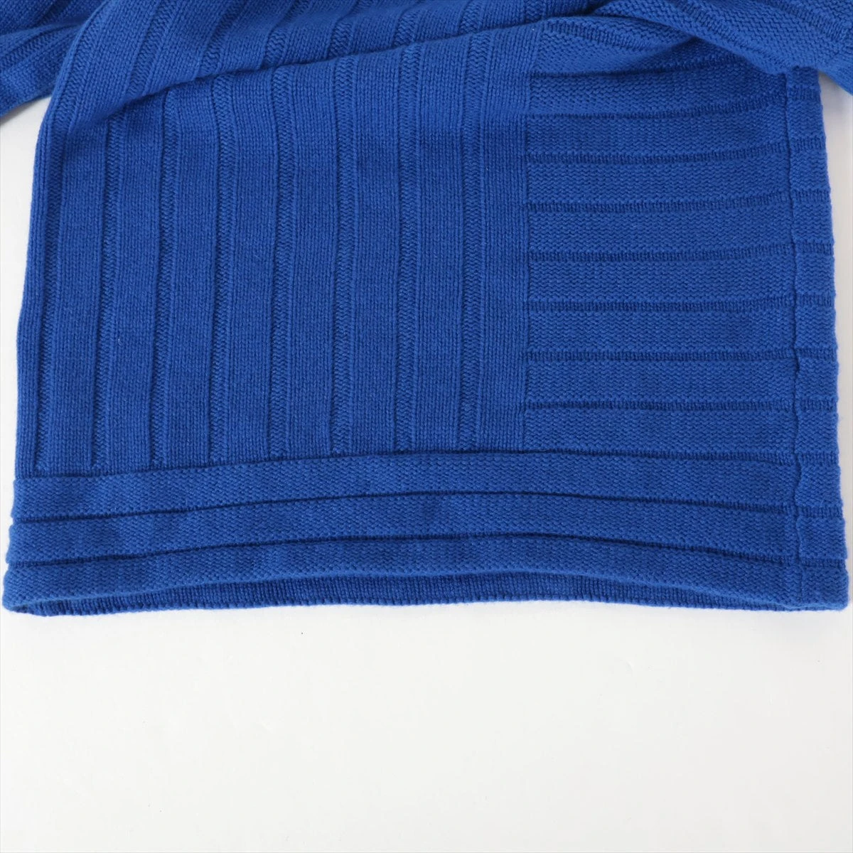 エルメス カシミヤ×シルク ニットセーター メンズ ブルー XS ライン