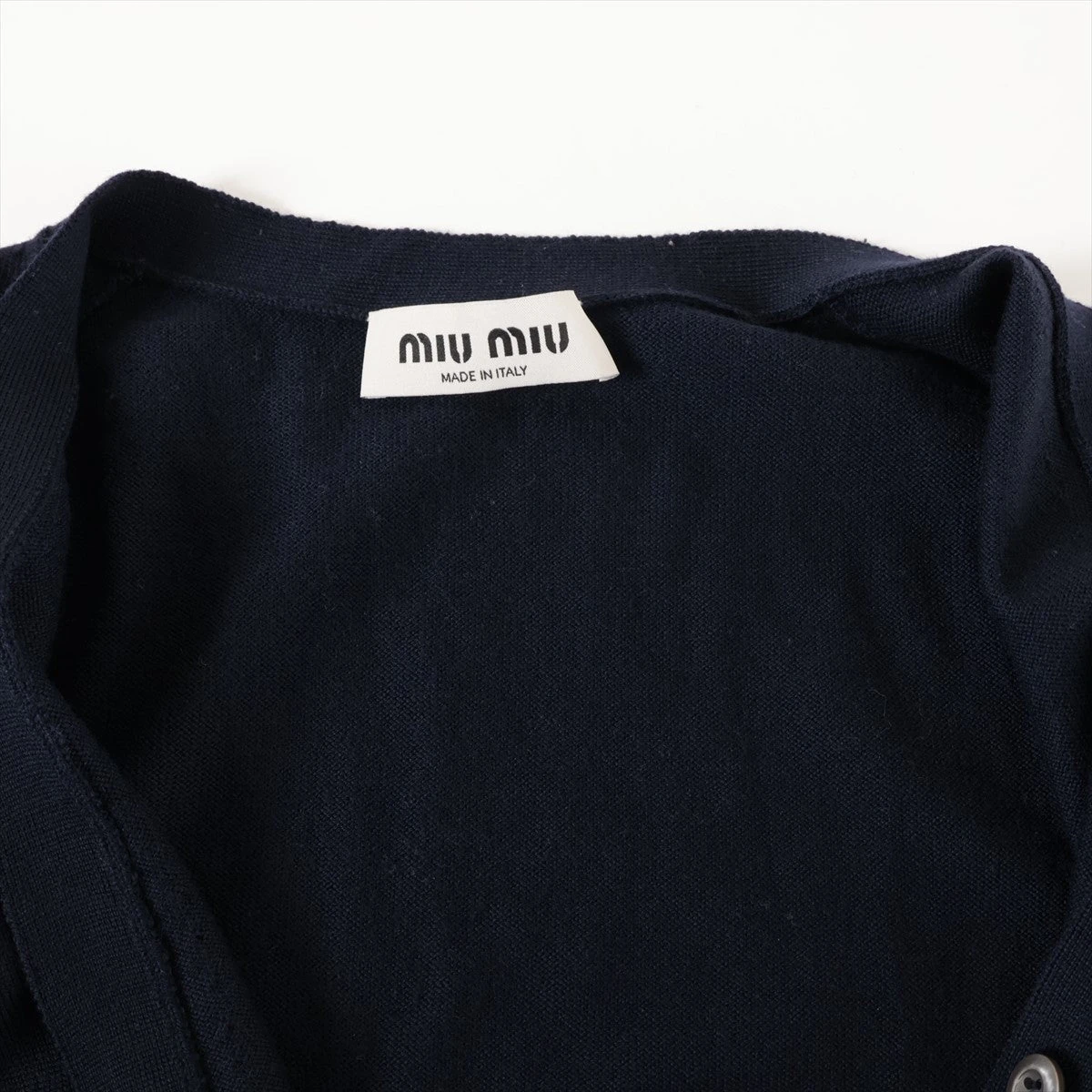 新品未使用　miumiu 42 ウール　サマーニット　ネイビー　半袖　トップス 楽天市場】ネイビー（ブランドミュウミュウ）（トップス