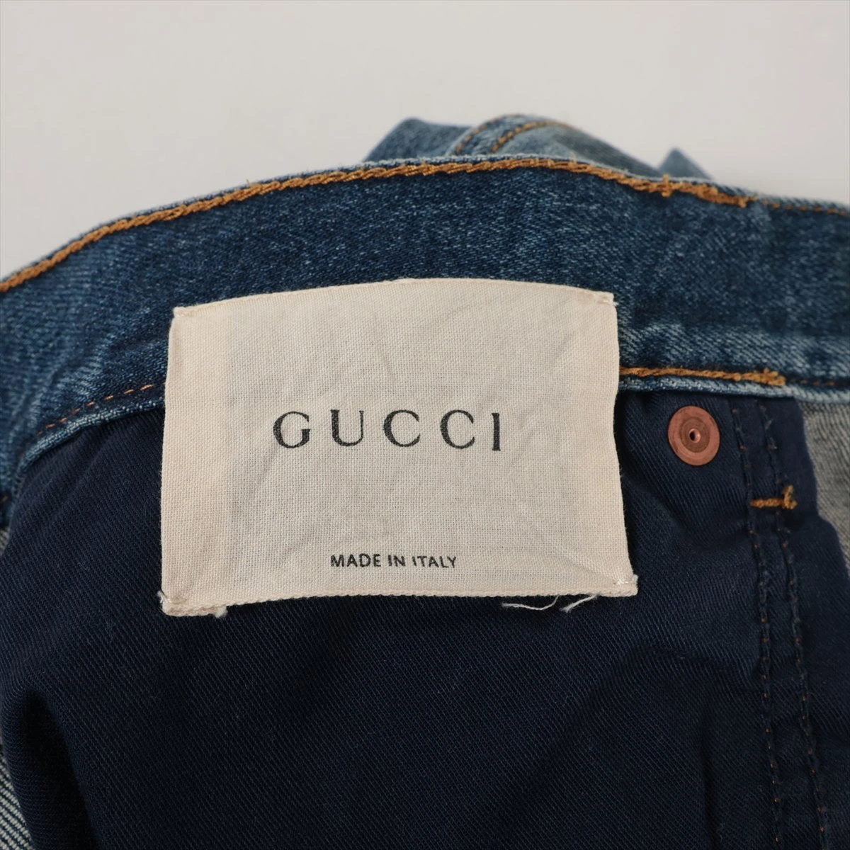 グッチ×ニューヨークヤンキース コットン×ポリウレタン デニムパンツ