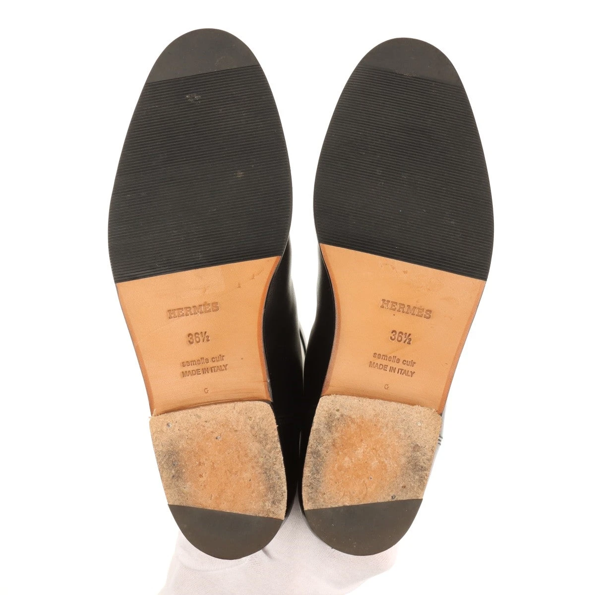 エルメス ジャンピング レザー ロングブーツ EU36 1/2