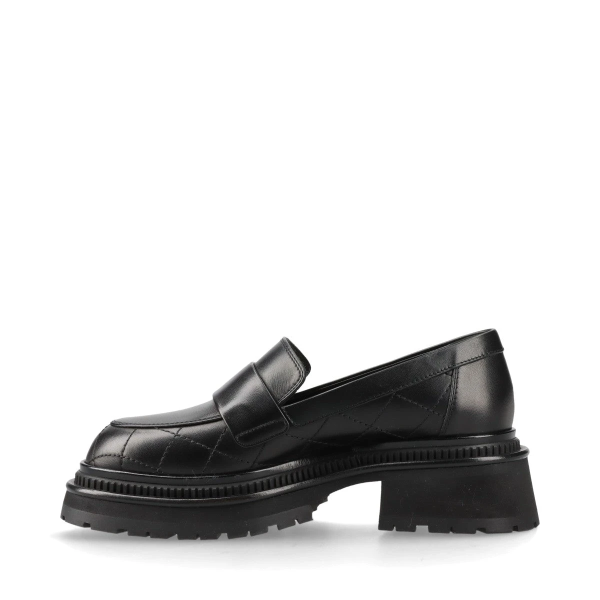 CHANEL ローファー　マトラッセ 37 ブラック シャネル ココマーク マトラッセ 23A レザー ローファー 35C