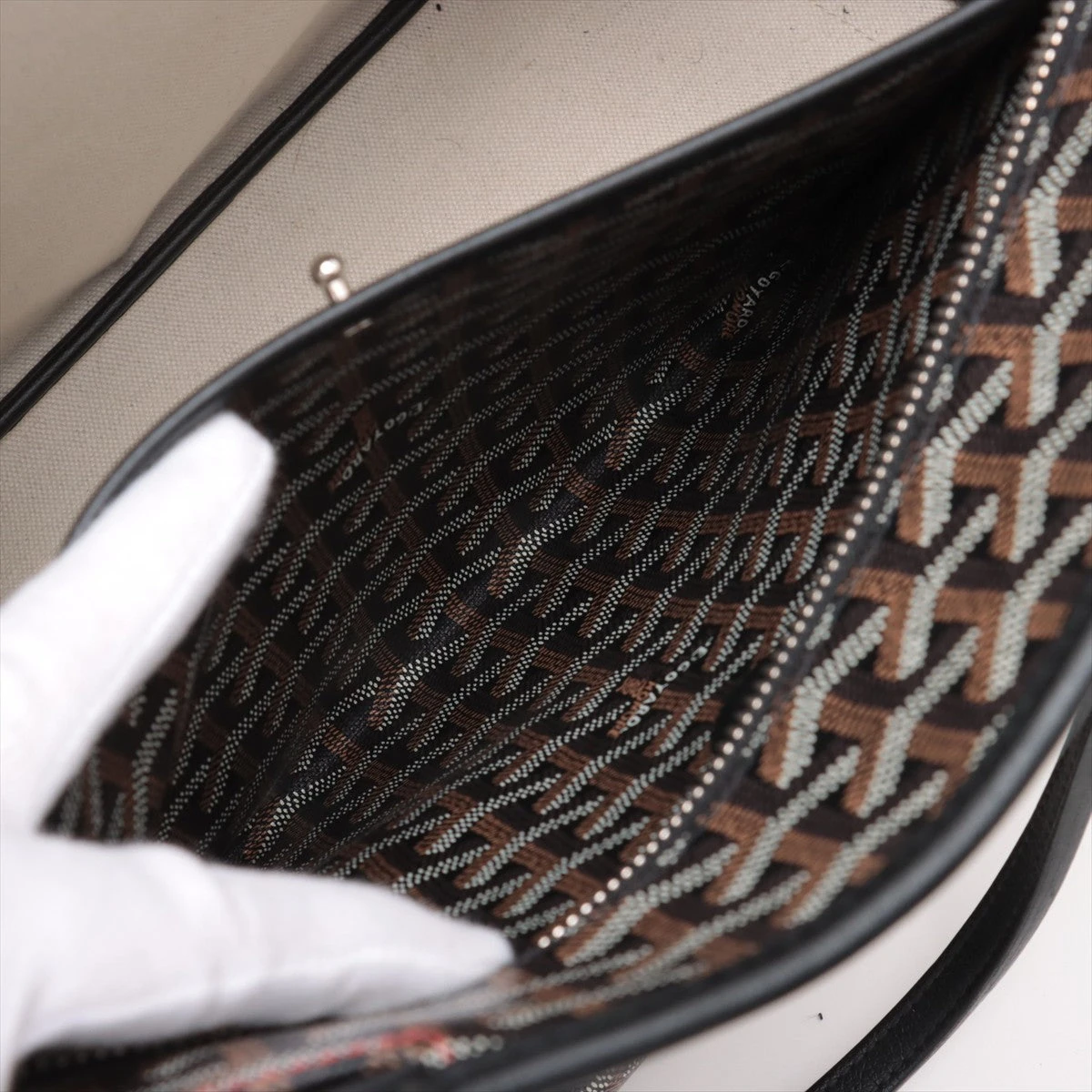 ゴヤール アルトワMM PVC×レザー トートバッグ ブラック A3315237  