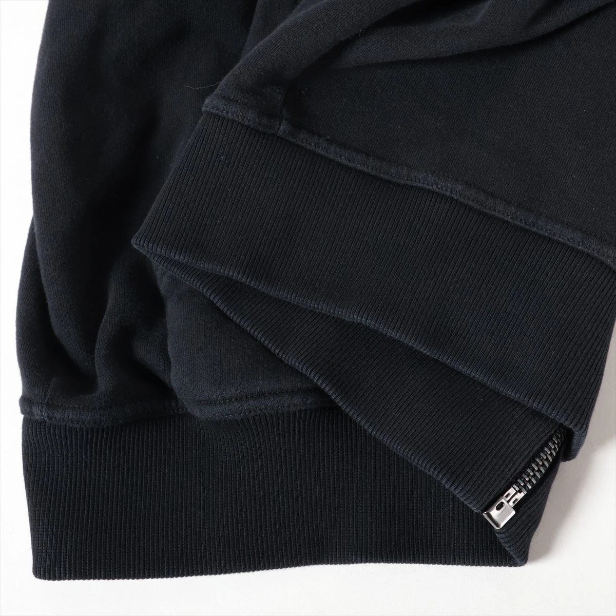 【新品】BURBERRY ブラック トレーナー XS バーバリー コットン パーカー XS メンズ ブラック 8025684