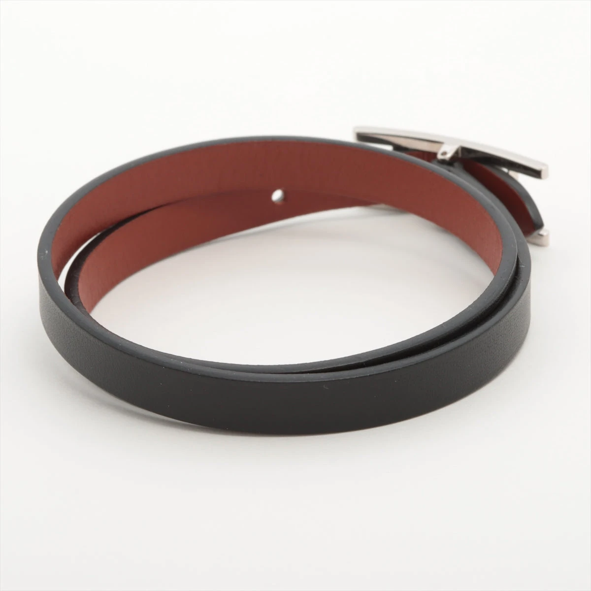 エルメス ビーアピ ブレスレット ブラック サイズT5 064692 HERMES エルメス ブレスレット レザーブ ビーアピ ドゥブル