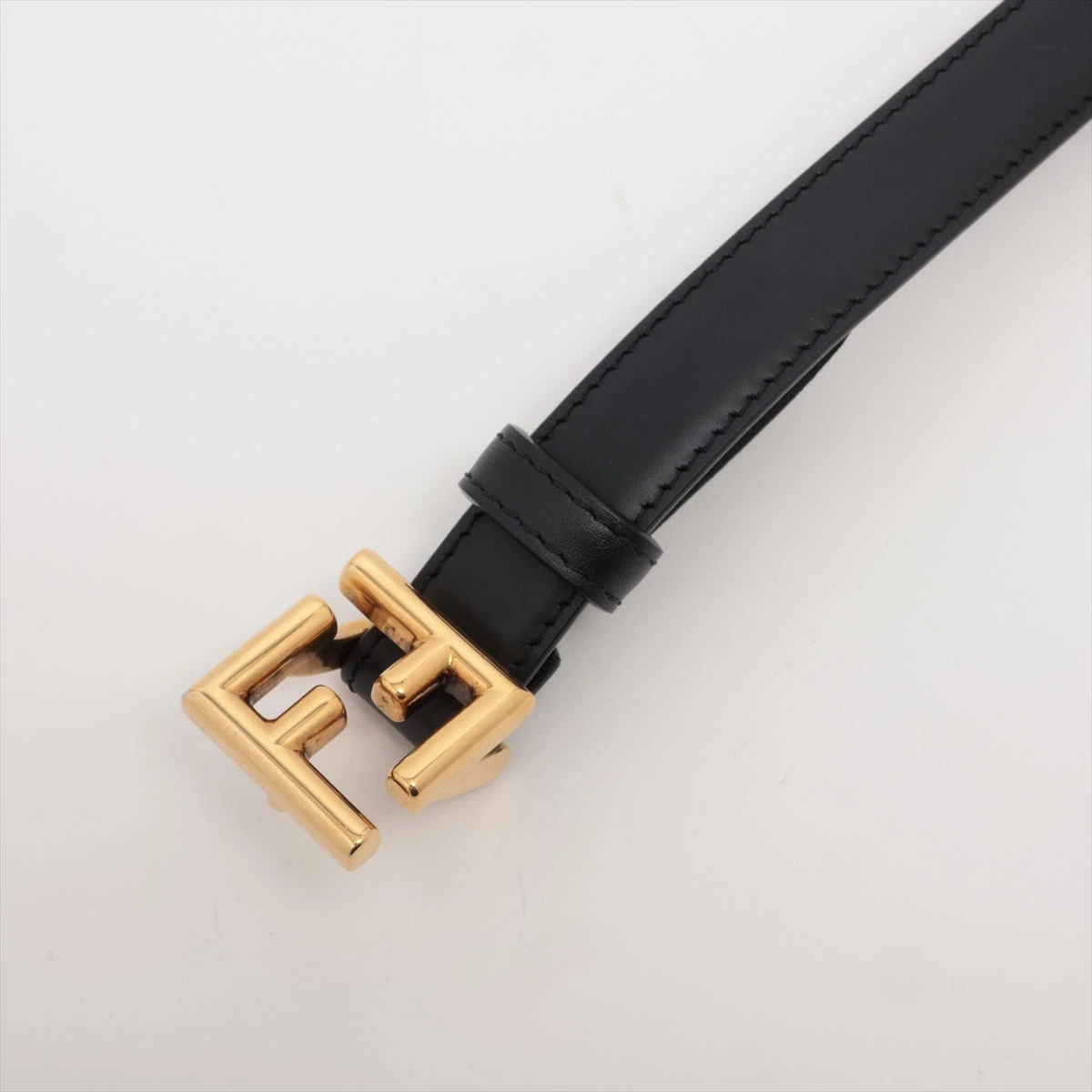 フェンディ 8C0648 FFロゴ ベルト レザー ブラック A3325419