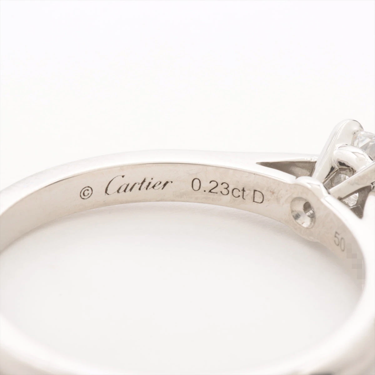 カルティエ ソリテール1895 ダイヤ リング Pt950 3.6g 0.23 E