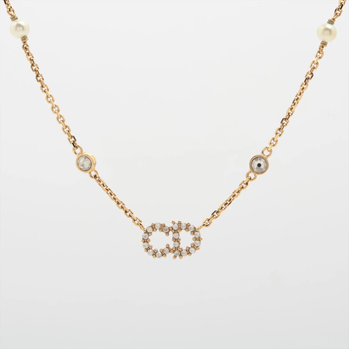 ◇ディオール◇GP×ラインストーン/クレール ディー リュヌ/ネックレス ディオール Clair D Lune クレール ディー リュヌ ネックレス GP