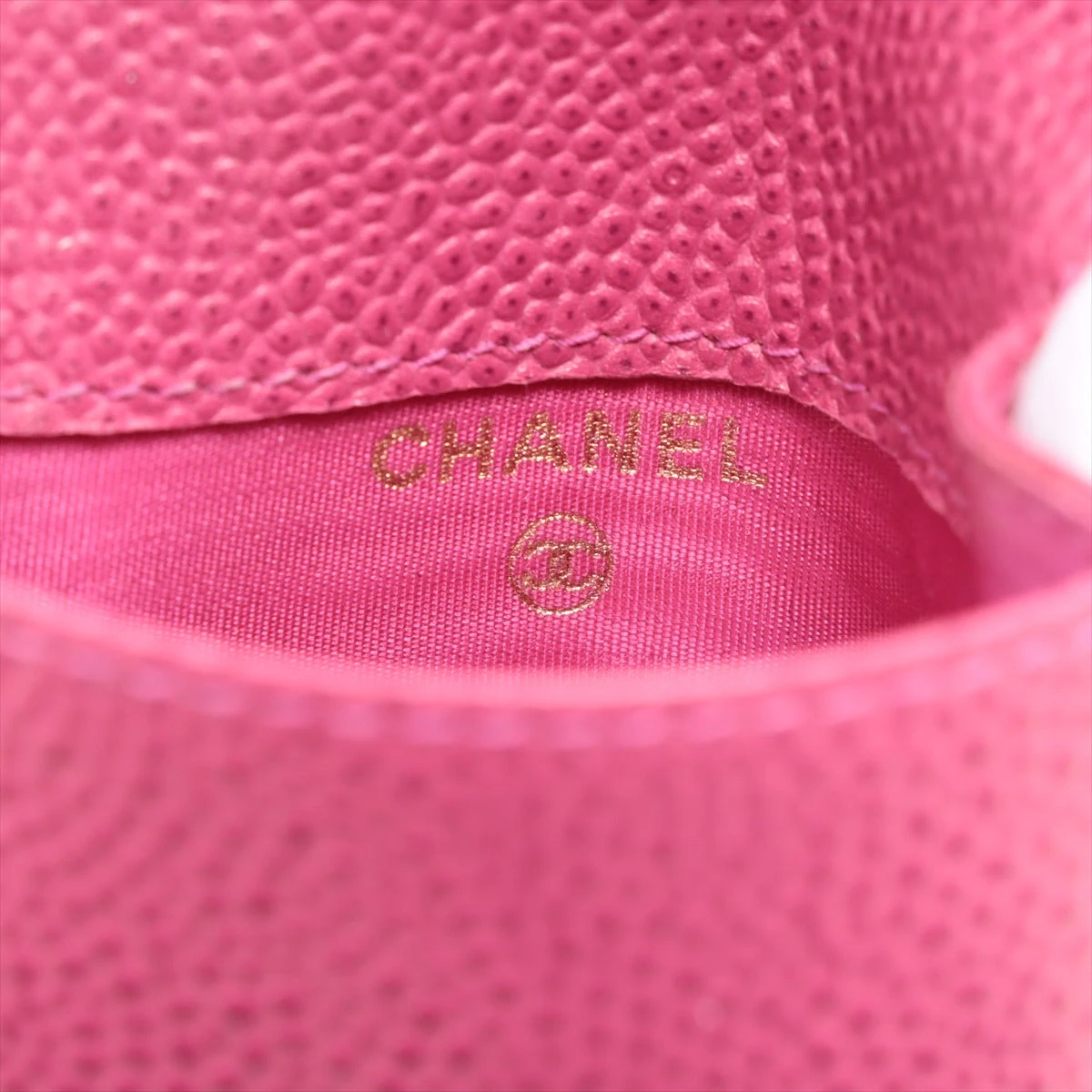 人気 CHANEL シャネル キャビアスキン シガレットケース ピンク