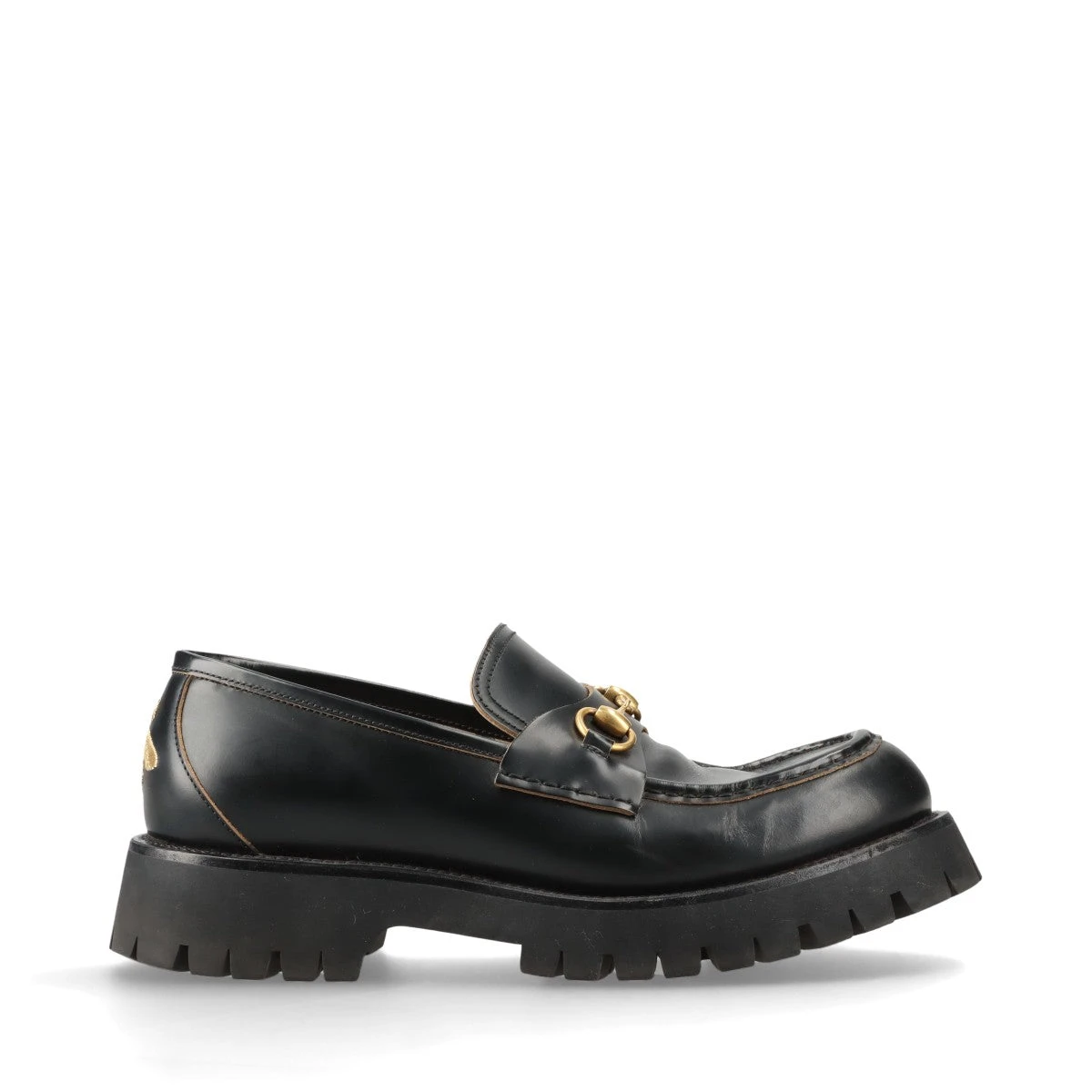 グッチ　ブラックレザー ビットローファー ブリクストン〕レザー ホースビット ローファー ・ブラック