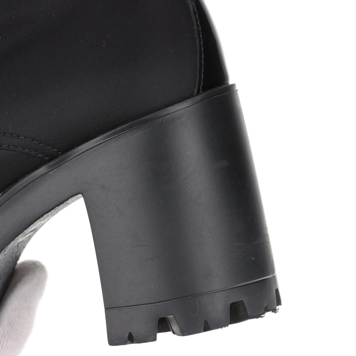 極美品　PRADA リ　ナイロン　ショートブーツ　ブラック　サイズ37 極美品 PRADA リ ナイロン ショートブーツ ブラック サイズ37