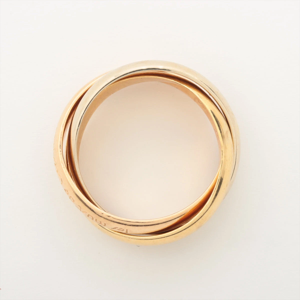 カルティエ トリニティ リング 750(YG×PG×WG) 7.0g 歪み サイズ直し