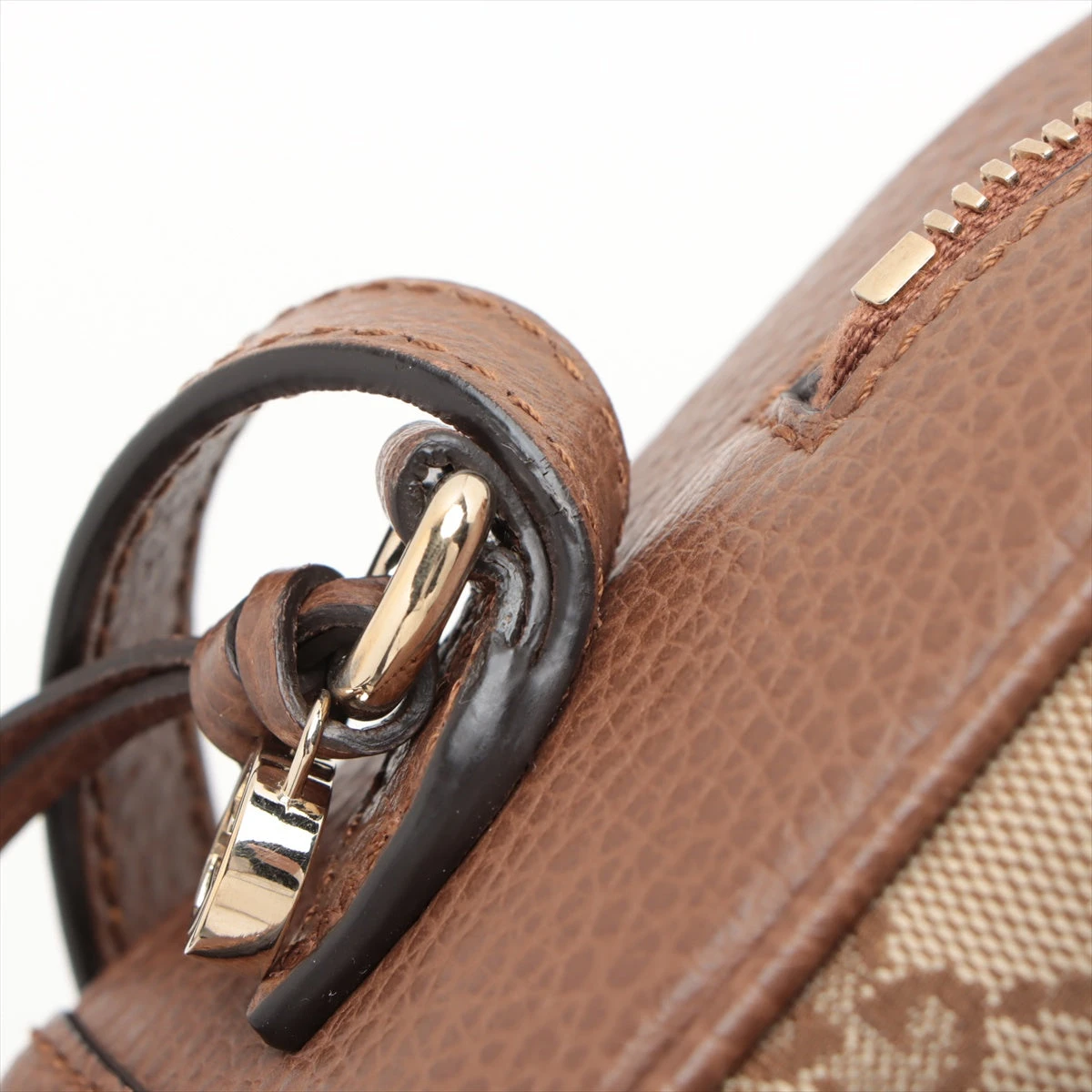 グッチ GGキャンバス キャンバス×レザー ショルダーバッグ