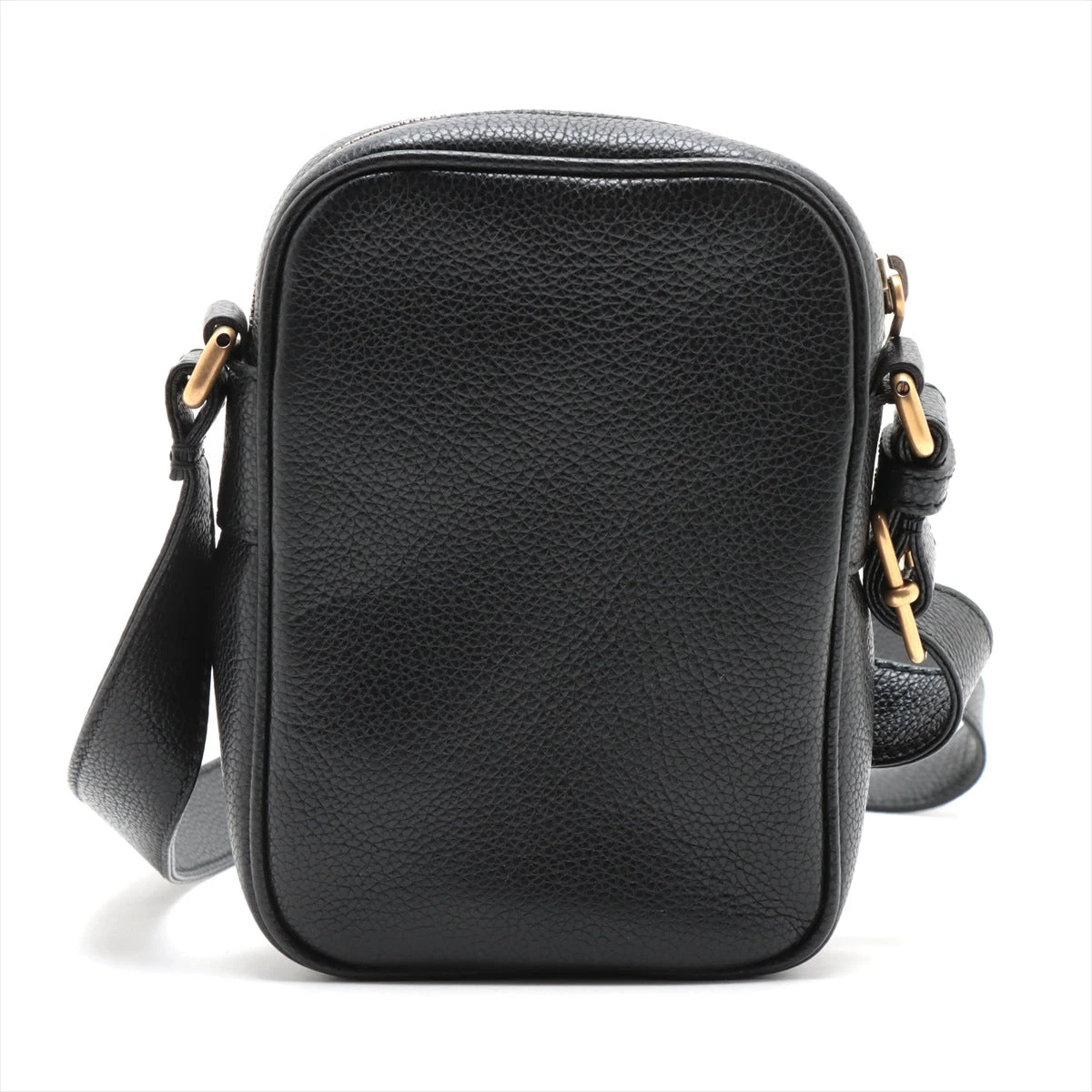 グッチ ロゴプリント レザー ショルダーバッグ ブラック 574803  