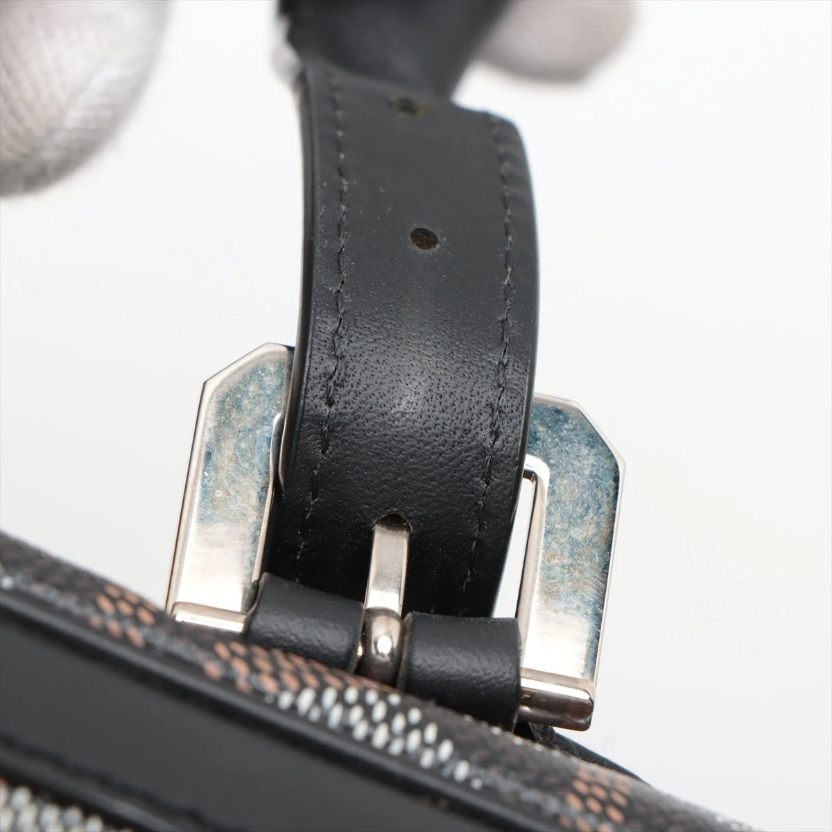 ゴヤール アンバサードMM PVC×レザー ハンドバッグ ブラック YF031465