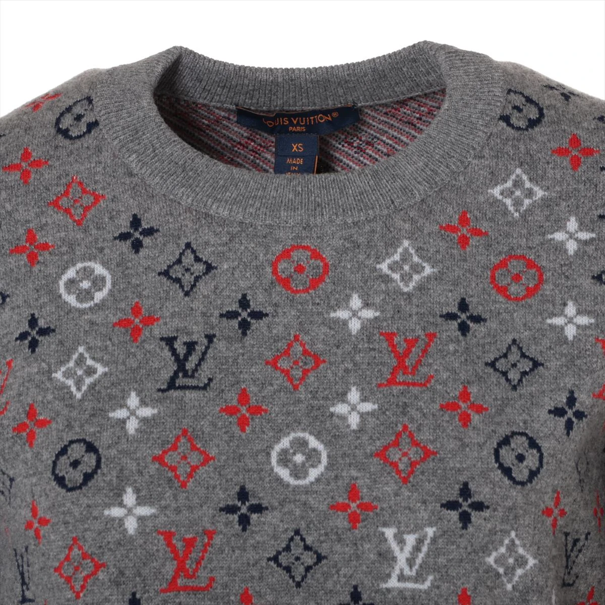 ヴィトン 23AW ウール×カシミヤ ニット XS レディース グレー RW232WB 