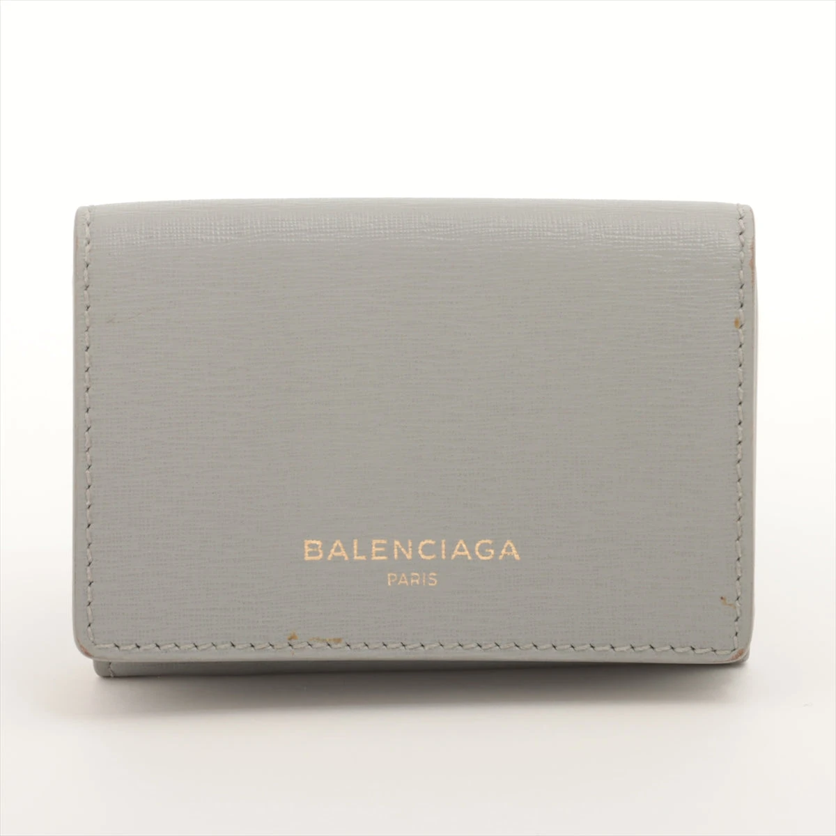 バレンシアガ 二つ折り財布 ペーパーコンパクトウォレット レザー グレー BALENCIAGA（バレンシアガ） 二つ折り財布 ENVELOPE COMPACT WALLET
