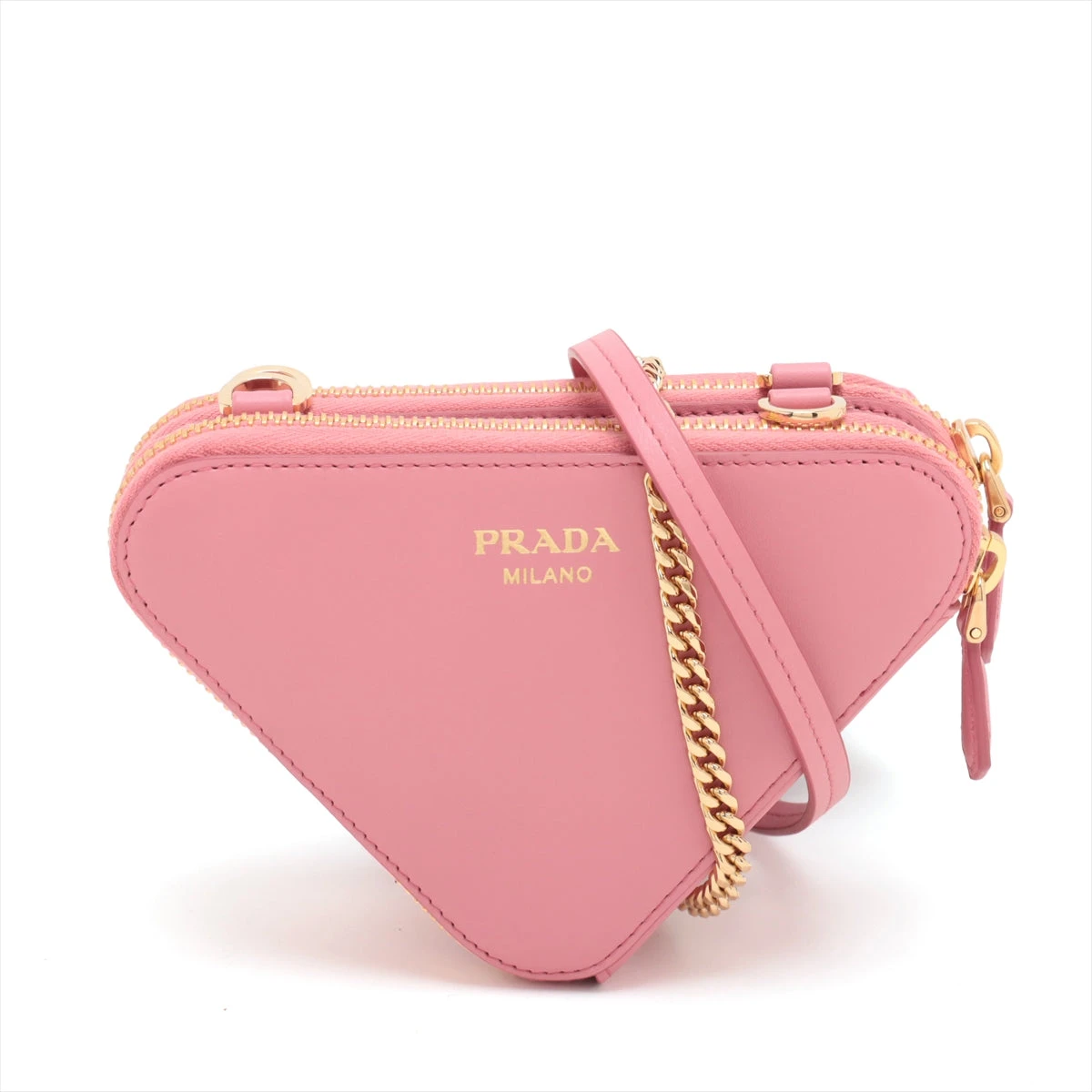 正規品　PRADA　2way　ピンクトライアングルロゴ　ショルダーバッグ 正規品 PRADA 2way ピンクトライアングルロゴ ショルダーバッグ