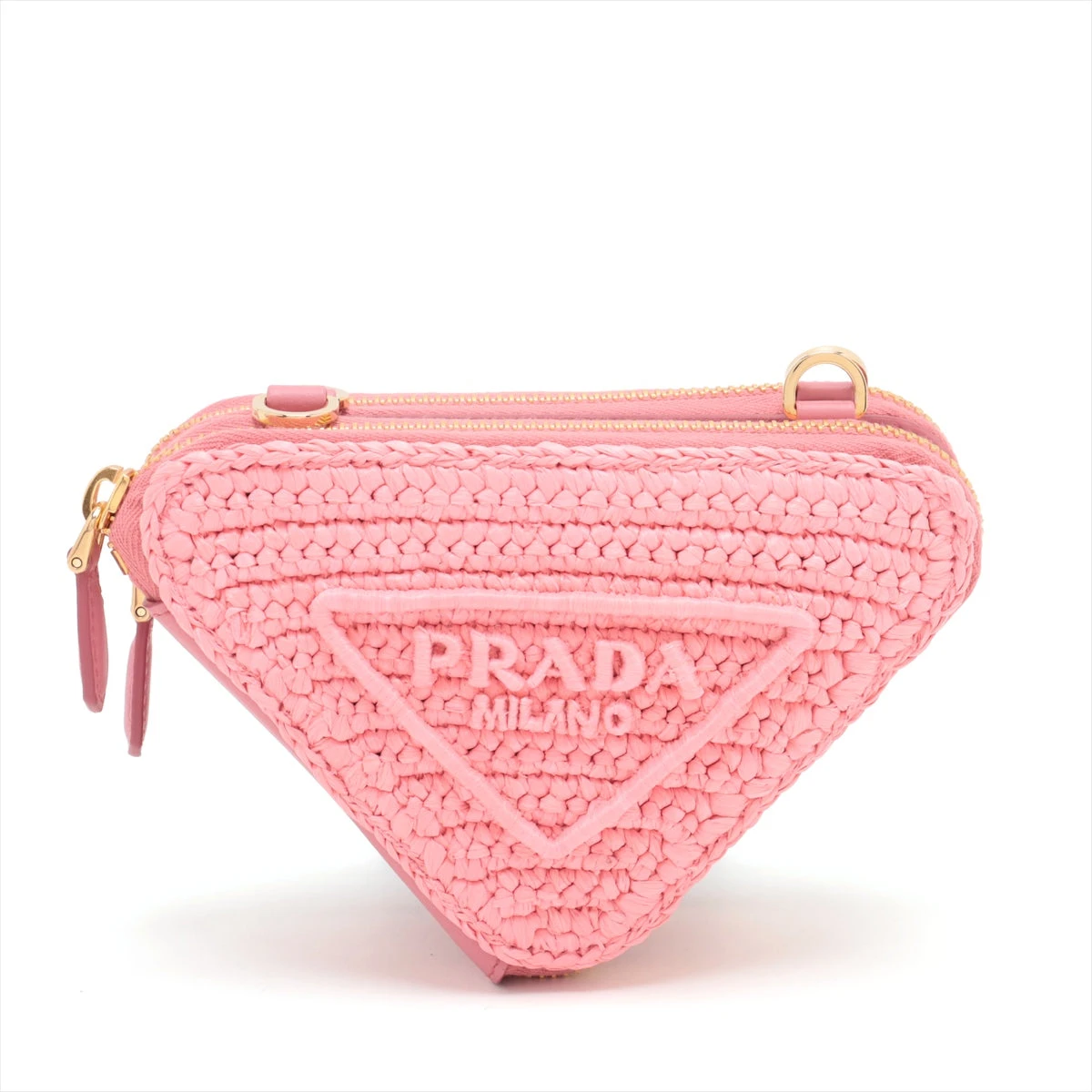 正規品　PRADA　2way　ピンクトライアングルロゴ　ショルダーバッグ 正規品 PRADA 2way ピンクトライアングルロゴ ショルダーバッグ