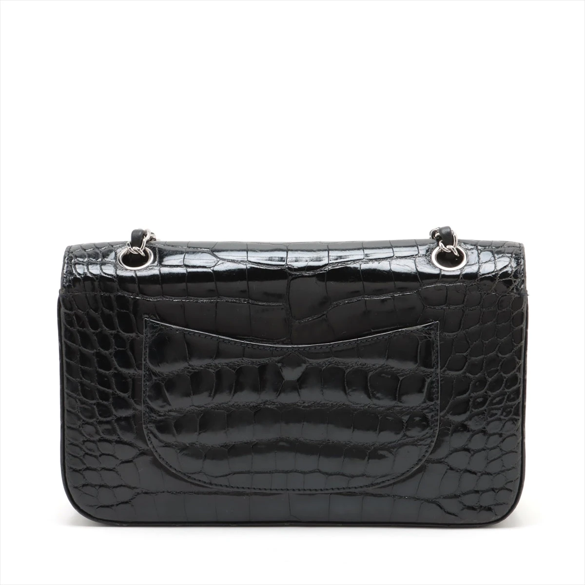 CHANEL バングル 黒 ダブルCロゴ チェーンデザイン