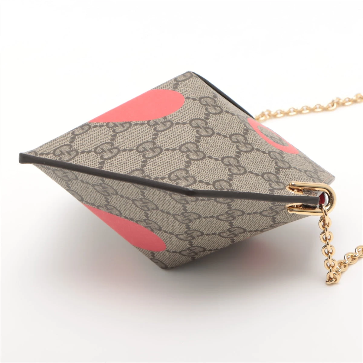 グッチ GGスプリーム スモールハート チェーンショルダーバッグ  