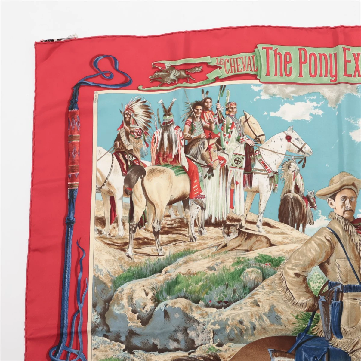 HERMES カレ90 The Pony Express 郵便社 HERMES エルメス カレ 90 The Pony Express 郵便社 スカーフ