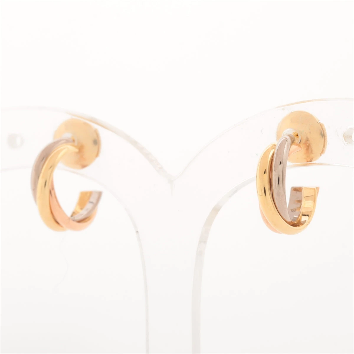 【美品】カルティエ　トリニティ　ピアス　片耳用　750 PG×WG カルティエ トリニティ ピアス 750(YG×PG×WG) ABランクの買取