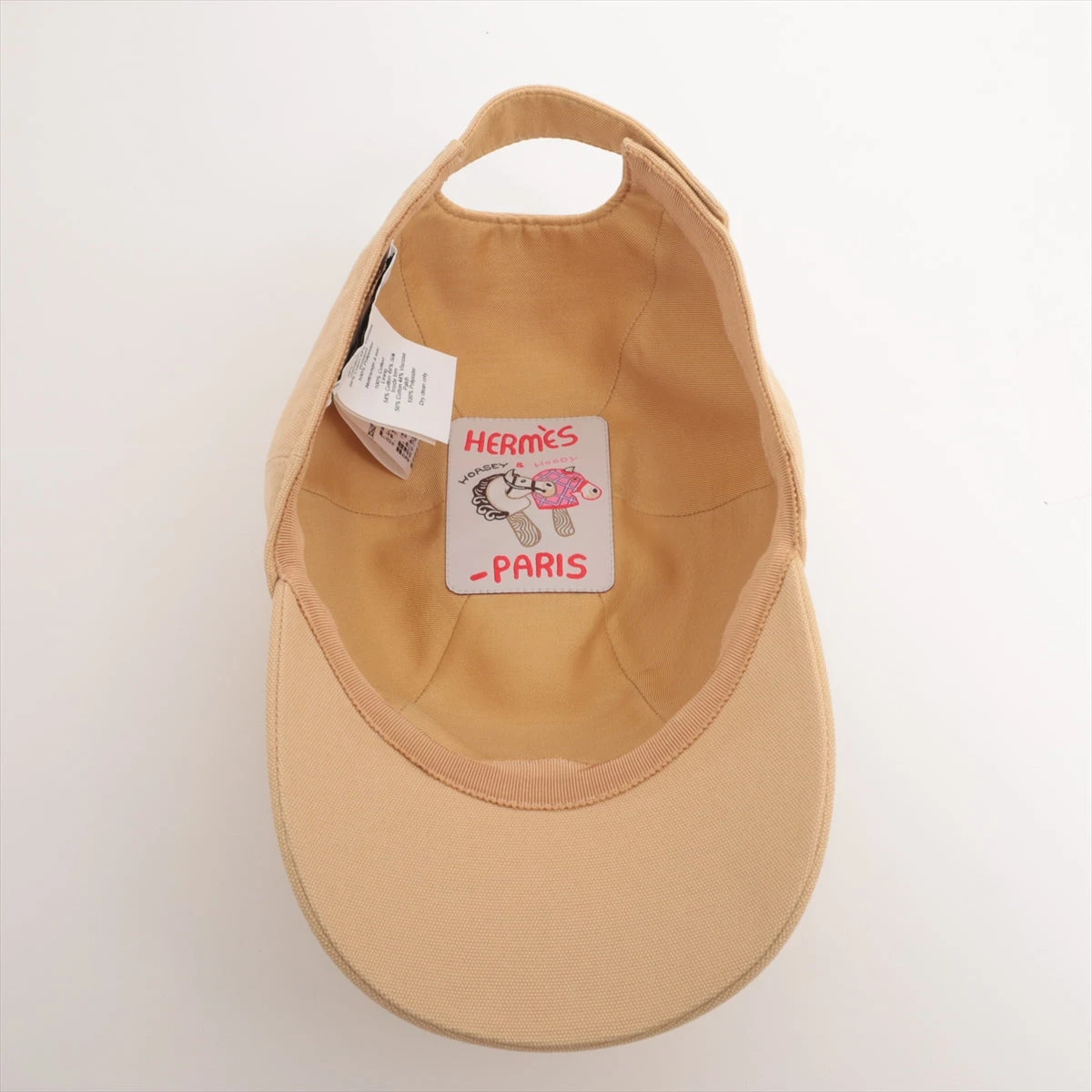 エルメス シーシェル キャップ 58 コットン ベージュ セレナ