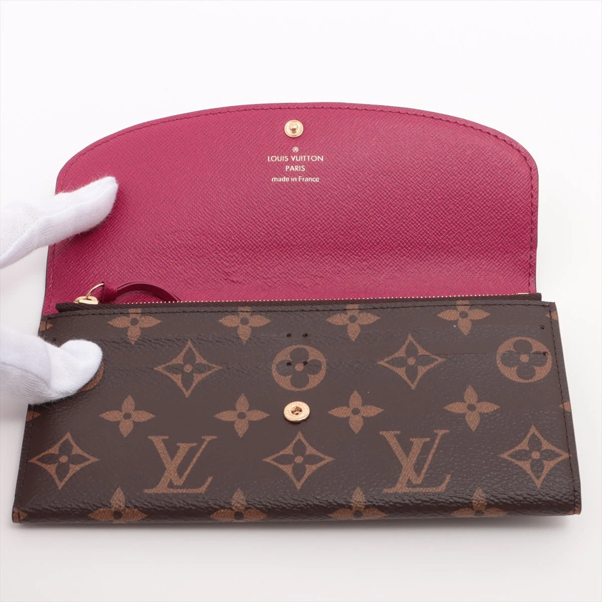 美品❣ヴィトン モノグラム ポルトフォイユ エミリー フューシャ 長財布 LOUIS VUITTON ルイヴィトン 長財布 モノグラム ポルトフォイユ