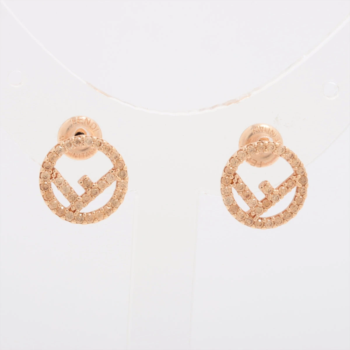 ✨正規品＆極美品‼️✨ フェンディ エフイズフェンディ ラインストーン ピアス フェンディ エフイズフェンディ ピアス(両耳用) GP×ライン
