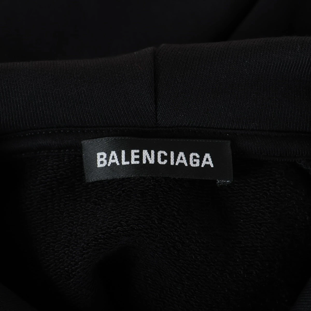 【超人気・極美品】バレンシアガ/パーカー/2019/ブラック/表記XS（L相当） バレンシアガ BB 19年 コットン パーカー XS メンズ ブラック
