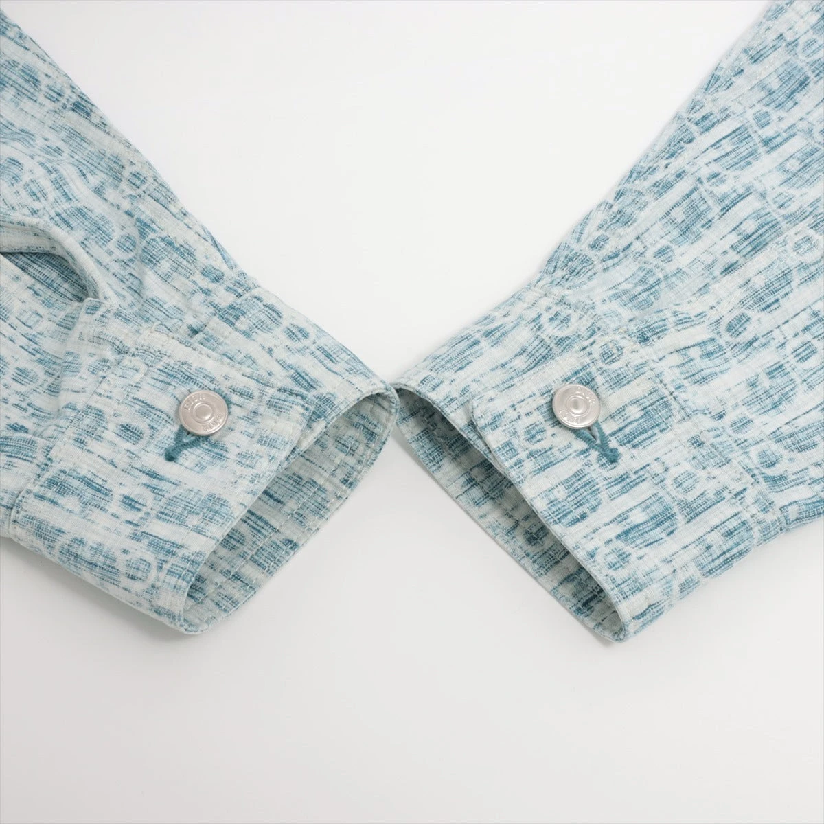 ディオール オブリーク 20AW コットン デニムシャツ 40 メンズ ブルー