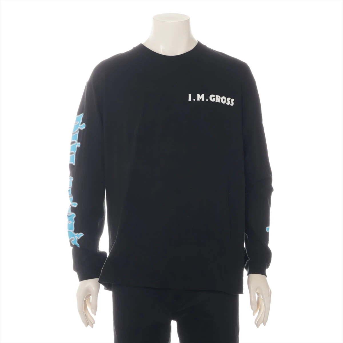 セントマイケル コットン ロングTシャツ L メンズ ブラック SM-A23 